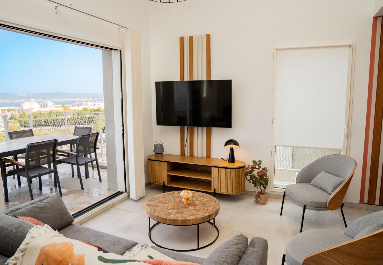 Appartement à Sète - Duplex T5 vue étang, terrasse & suite parentale