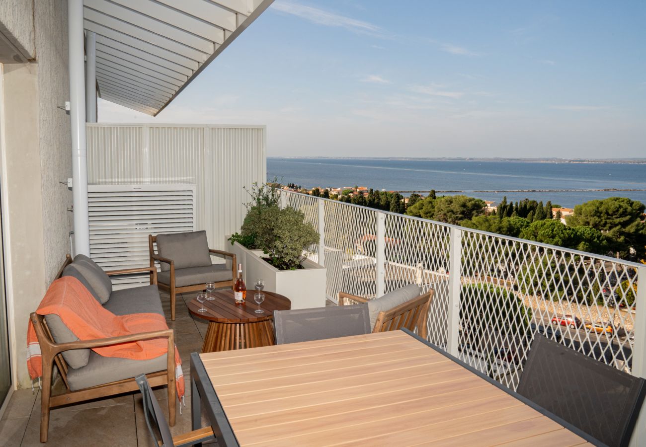 Appartement à Sète - Duplex T5 vue étang, terrasse & suite parentale